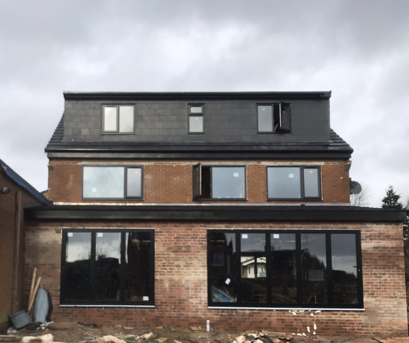 Rear elevation of the completed Sheffield extension