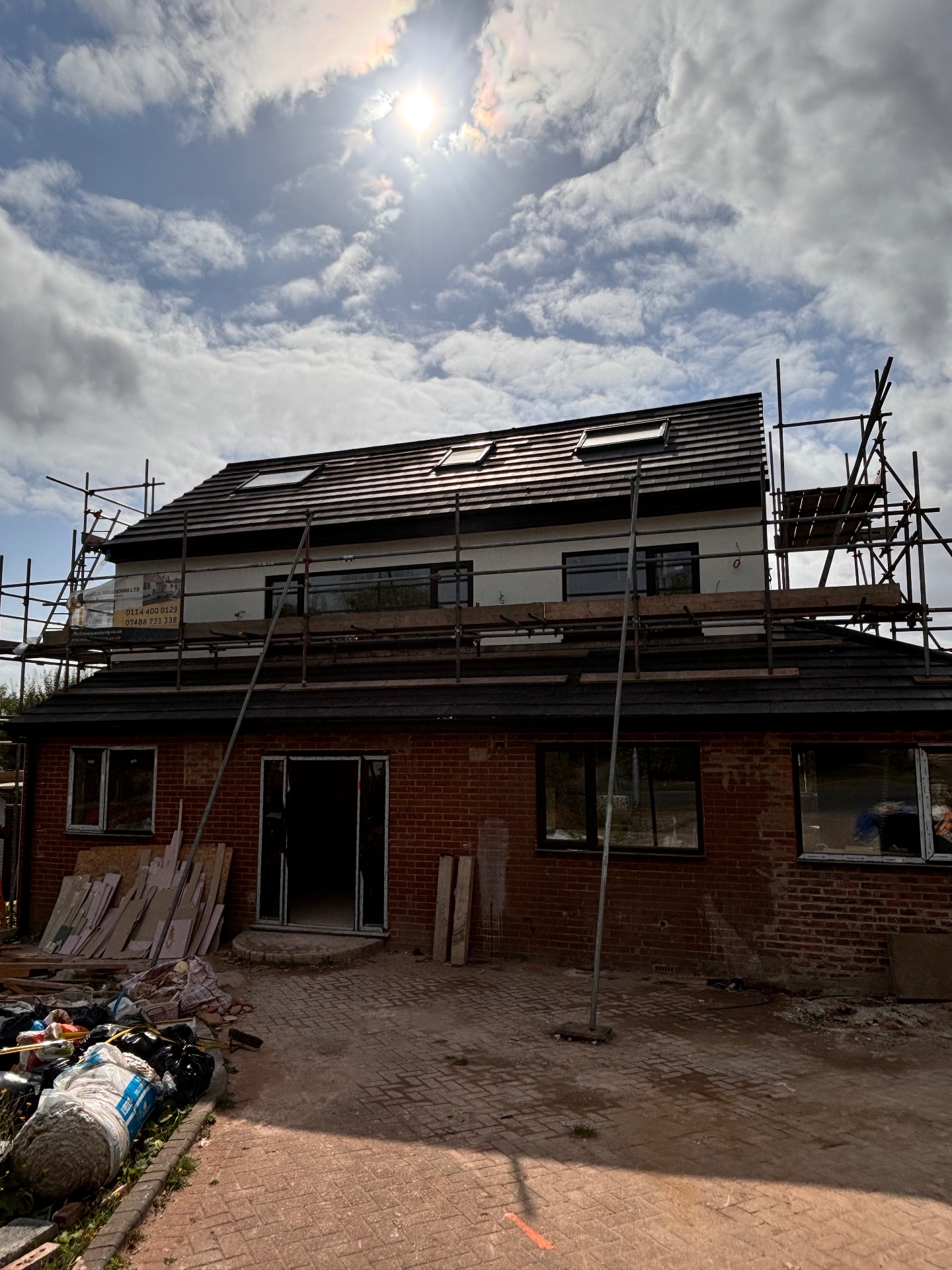 Rear dormer loft conversion in matched slate on a Sheffield home