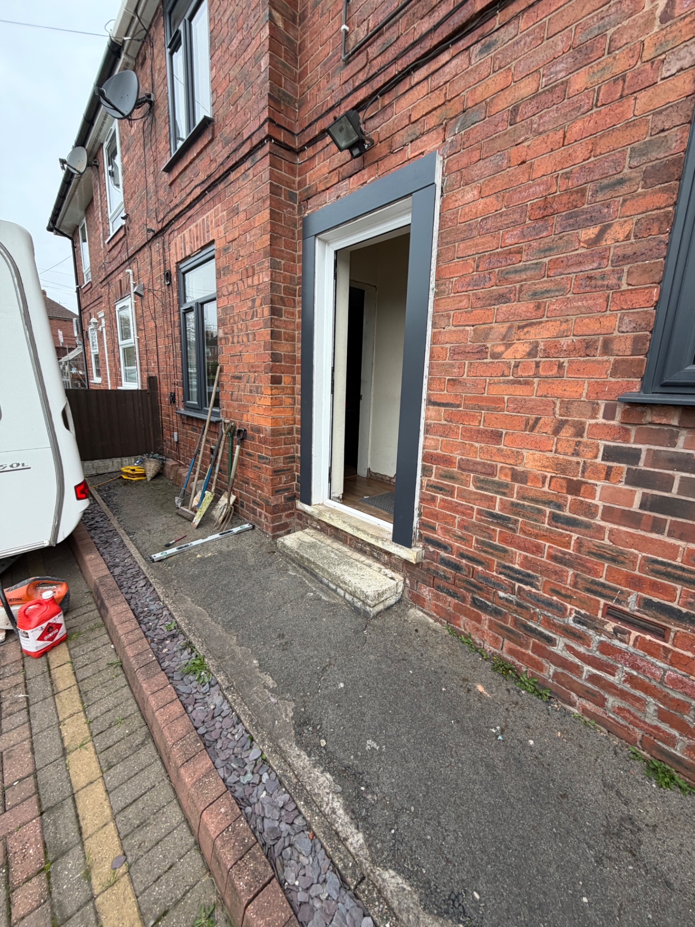 Front porch extension — before